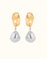 Thumbnail for Cast Freshwater Pearl Drop Earrings 02