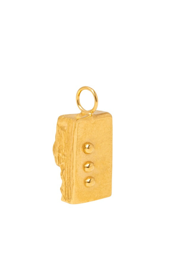 braille alphabet letter necklace released from love gold L