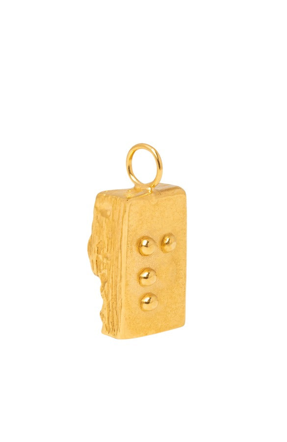 braille alphabet letter necklace released from love gold P