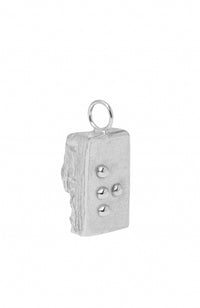 Thumbnail for braille alphabet letter necklace released from love gold R silver