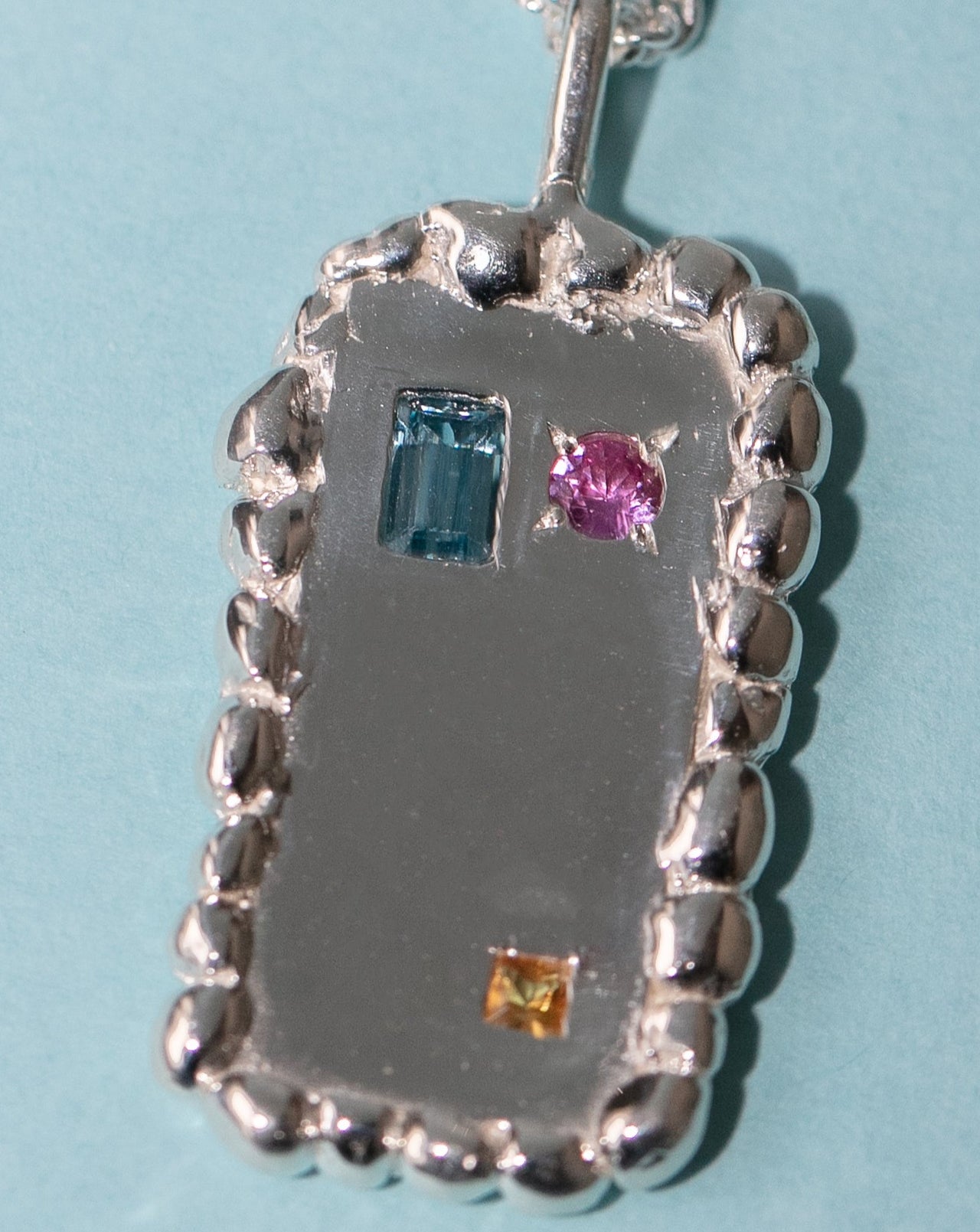 Classic ID tag With Stones